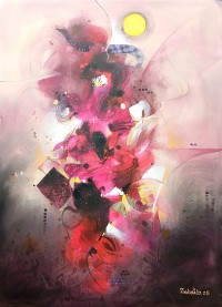 Zohaib Rind, 30 x 42 Inch, Acrylic on Canvas, Abstract Painting, AC-ZR-339 Zohaib Rind, 30 x 42 Inch, Acrylic on Canvas, Abstract Painting, AC-ZR-339